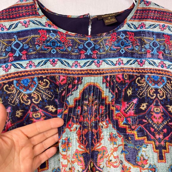 Vineet Bahl Prudence Blouse Womens M Embroidered Paisley Bohemian Anthropologie - Picture 2 of 10
